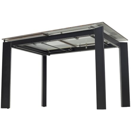 Стол CORNER 120 GLOSS AMBER JADE SOLID CERAMIC / BLACK, ®DISAUR 