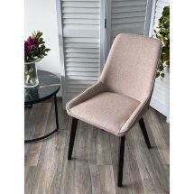 Стул CRISTIAN Light Brown Barrel-19, ткань / орех, ®DISAUR