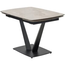 Стол ALATRI 120 GLOSS AMBER JADE SOLID CERAMIC / BLACK, ®DISAUR