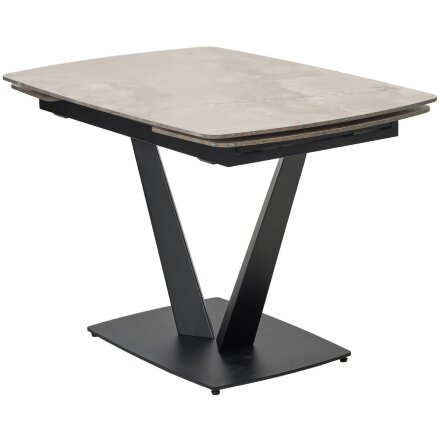 Стол ALATRI 120 GLOSS AMBER JADE SOLID CERAMIC / BLACK, ®DISAUR 