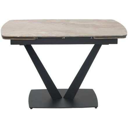 Стол ALATRI 120 GLOSS AMBER JADE SOLID CERAMIC / BLACK, ®DISAUR 