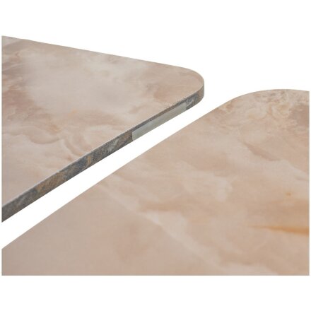 Стол ALATRI 120 GLOSS AMBER JADE SOLID CERAMIC / BLACK, ®DISAUR 
