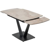 Стол ALATRI 120 GLOSS AMBER JADE SOLID CERAMIC / BLACK, ®DISAUR
