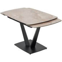 Стол ALATRI 120 GLOSS AMBER JADE SOLID CERAMIC / BLACK, ®DISAUR