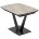 Стол ALATRI 120 GLOSS AMBER JADE SOLID CERAMIC / BLACK, ®DISAUR 