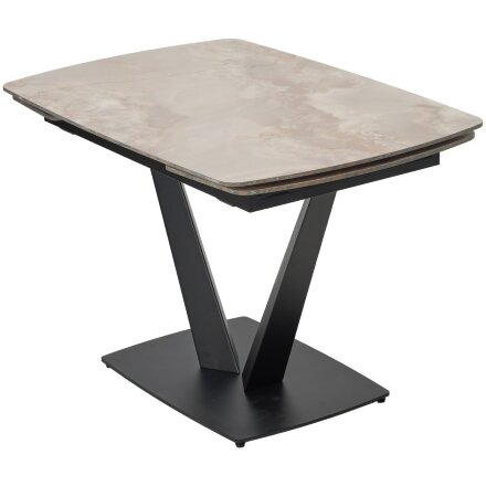 Стол ALATRI 120 GLOSS AMBER JADE SOLID CERAMIC / BLACK, ®DISAUR 