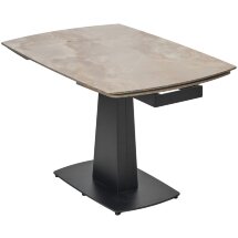 Стол BALDE 120 GLOSS AMBER JADE SOLID CERAMIC / BLACK, ®DISAUR
