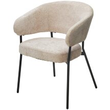Стул SAGE 3018-10 бежевый, шенилл / черный каркас, ®DISAUR
