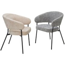 Стул SAGE 3018-10 бежевый, шенилл / черный каркас, ®DISAUR