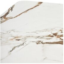 Стол BRONTE 200 раскладной KL-188 Контрастный мрамор матовый, итальянская керамика/ Шампань, ®DISAUR