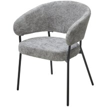 Стул SAGE 3018-17 серый, шенилл / черный каркас, ®DISAUR
