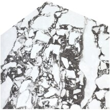 Стол VICENZA 180 раскладной GLOSS BULGARI WHITE, керамика / Черный, ®DISAUR