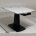 Стол BALDE 120 MATT WHITE MARBLE SOLID CERAMIC / BLACK, ®DISAUR 