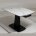 Стол BALDE 120 MATT WHITE MARBLE SOLID CERAMIC / BLACK, ®DISAUR 