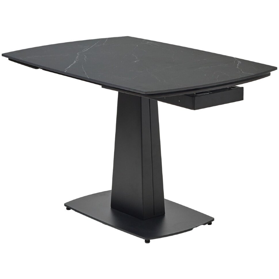 Стол BALDE 120 MATT BLACK MARBLE SOLID CERAMIC / BLACK, ®DISAUR Стол BALDE 120 MATT BLACK MARBLE SOLID CERAMIC / BLACK, ®DISAUR