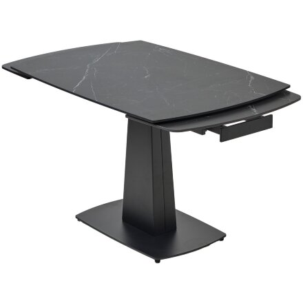 Стол BALDE 120 MATT BLACK MARBLE SOLID CERAMIC / BLACK, ®DISAUR 