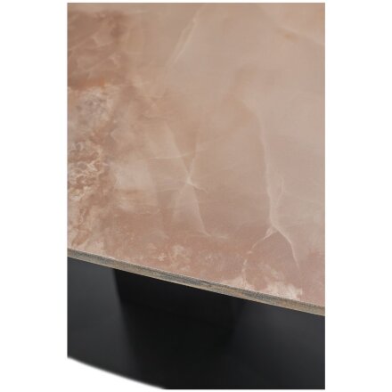 Стол BALDE 140 GLOSS AMBER JADE SOLID CERAMIC / BLACK, ®DISAUR 