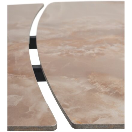 Стол BALDE 140 GLOSS AMBER JADE SOLID CERAMIC / BLACK, ®DISAUR 