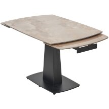 Стол BALDE 140 GLOSS AMBER JADE SOLID CERAMIC / BLACK, ®DISAUR