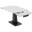 Стол BALDE 140 MATT WHITE MARBLE SOLID CERAMIC / BLACK, ®DISAUR 