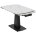 Стол BALDE 140 MATT WHITE MARBLE SOLID CERAMIC / BLACK, ®DISAUR 