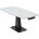 Стол BALDE 140 MATT WHITE MARBLE SOLID CERAMIC / BLACK, ®DISAUR 
