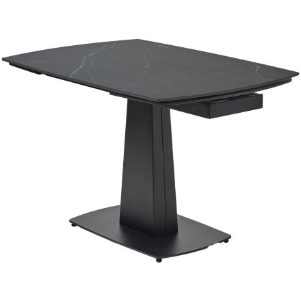 Стол BALDE 140 MATT BLACK MARBLE SOLID CERAMIC / BLACK, ®DISAUR 