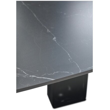 Стол BALDE 140 MATT BLACK MARBLE SOLID CERAMIC / BLACK, ®DISAUR 