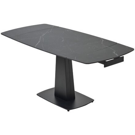 Стол BALDE 140 MATT BLACK MARBLE SOLID CERAMIC / BLACK, ®DISAUR 