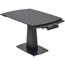 Стол BALDE 140 MATT BLACK MARBLE SOLID CERAMIC / BLACK, ®DISAUR