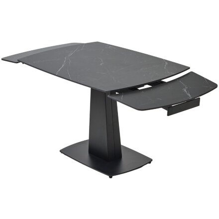 Стол BALDE 140 MATT BLACK MARBLE SOLID CERAMIC / BLACK, ®DISAUR 