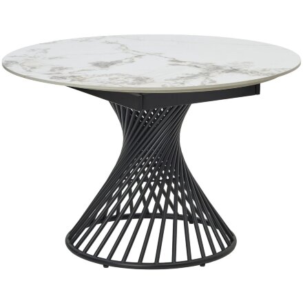 Стол BUENO 120 GLOSS GOLDEN JADE SOLID CERAMIC / BLACK, ®DISAUR 