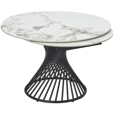 Стол BUENO 120 GLOSS GOLDEN JADE SOLID CERAMIC / BLACK, ®DISAUR 