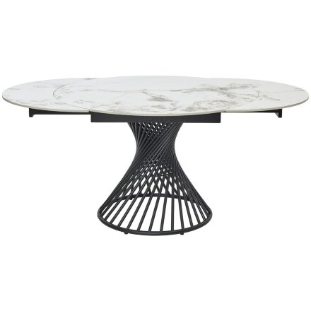 Стол BUENO 120 GLOSS GOLDEN JADE SOLID CERAMIC / BLACK, ®DISAUR 