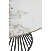 Стол BUENO 120 GLOSS GOLDEN JADE SOLID CERAMIC / BLACK, ®DISAUR