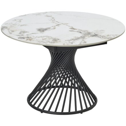 Стол BUENO 120 GLOSS GOLDEN JADE SOLID CERAMIC / BLACK, ®DISAUR 