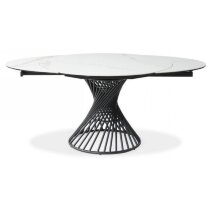 Стол BUENO 120 GLOSS GOLDEN JADE SOLID CERAMIC / BLACK, ®DISAUR