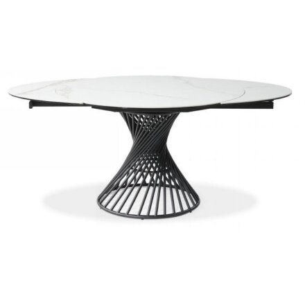 Стол BUENO 120 GLOSS GOLDEN JADE SOLID CERAMIC / BLACK, ®DISAUR 