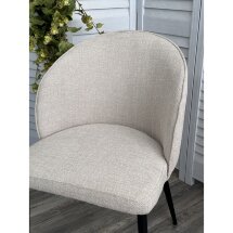 Стул GLORIA White CHACHA-140,  ткань/ черный каркас, ®DISAUR