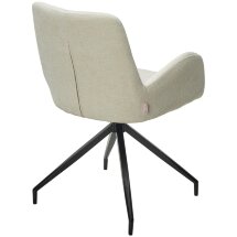 Стул NIKO 180 град. поворот. UF885-2 кремовый, ткань/ черный каркас, ®DISAUR