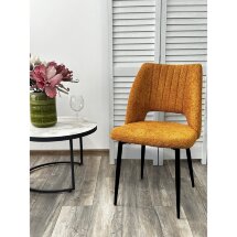 Стул LONDON UF998-06 бронза, букле / черный каркас / Товарный знак DISAUR