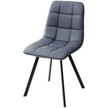 Стул CHILLI SQUARE HK017-09 серо-черничный, PU / черный каркас М-City