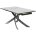 Стол ESTEBIO 160 GLOSS STATUARIO WHITE SOLID CERAMIC / Серый металлик, ®DISAUR 