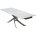 Стол ESTEBIO 160 GLOSS STATUARIO WHITE SOLID CERAMIC / Серый металлик, ®DISAUR 