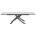 Стол ESTEBIO 160 GLOSS STATUARIO WHITE SOLID CERAMIC / Серый металлик, ®DISAUR 