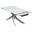 Стол ESTEBIO 160 GLOSS STATUARIO WHITE SOLID CERAMIC / Серый металлик, ®DISAUR 