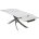 Стол ESTEBIO 160 GLOSS STATUARIO WHITE SOLID CERAMIC / Серый металлик, ®DISAUR 