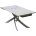Стол ESTEBIO 160 GLOSS STATUARIO WHITE SOLID CERAMIC / Серый металлик, ®DISAUR 
