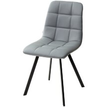 Стул CHILLI SQUARE HK017-12 серый джинсовый, PU / черный каркас М-City