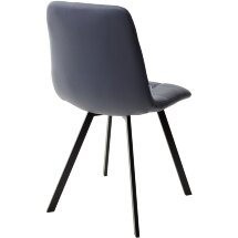 Стул CHILLI SQUARE HK017-12 серый джинсовый, PU / черный каркас М-City